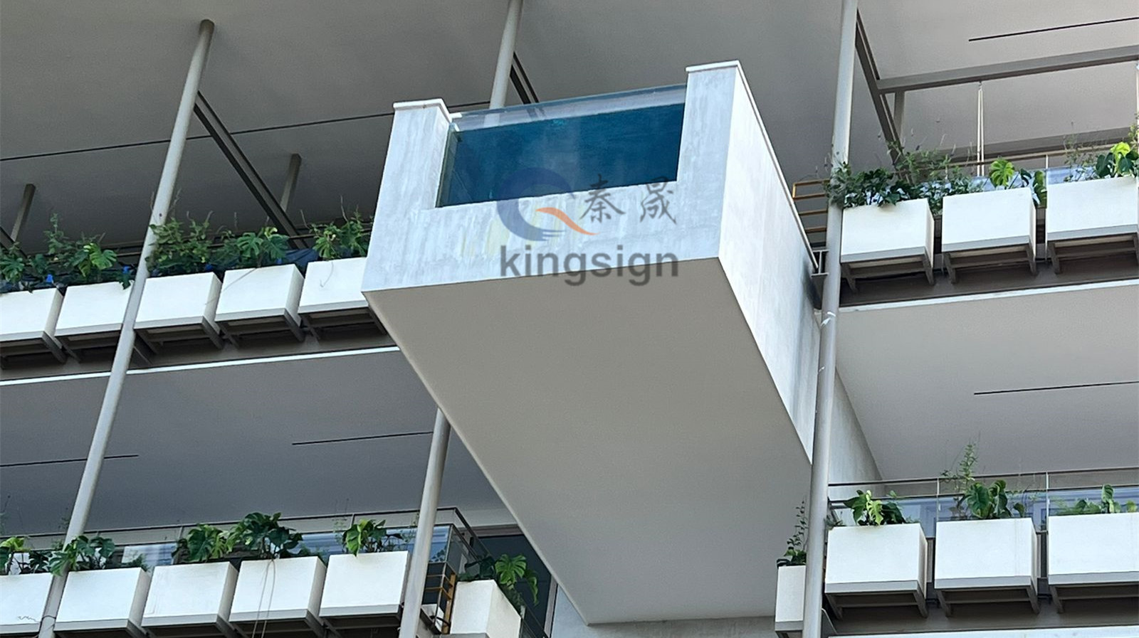 แผ่นอะคริลิค Kingsign สำหรับโครงการสระว่ายน้ำโรงแรม