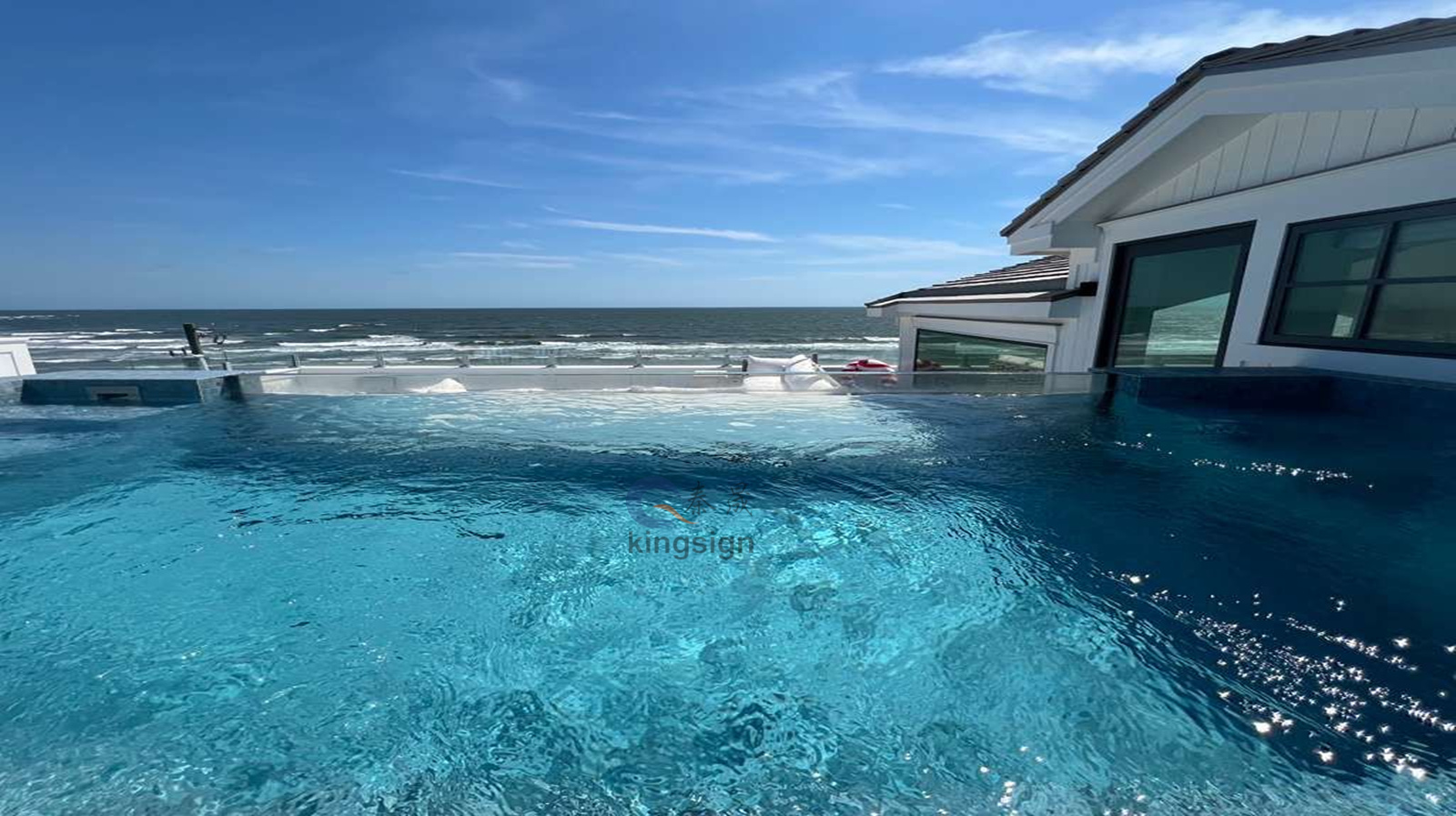 แผงบล็อกอะคริลิค Kingsign สำหรับหน้าต่างสระว่ายน้ำ